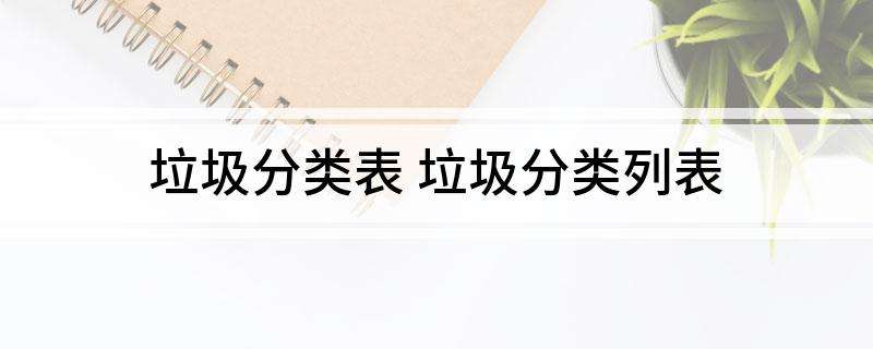 博鱼综合体育垃圾分类表 垃圾分类列表